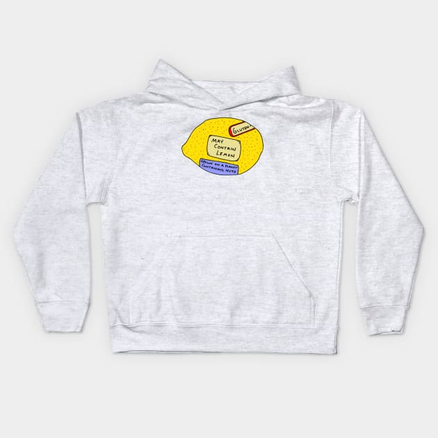 May Contain Lemon Kids Hoodie by Mythdirection